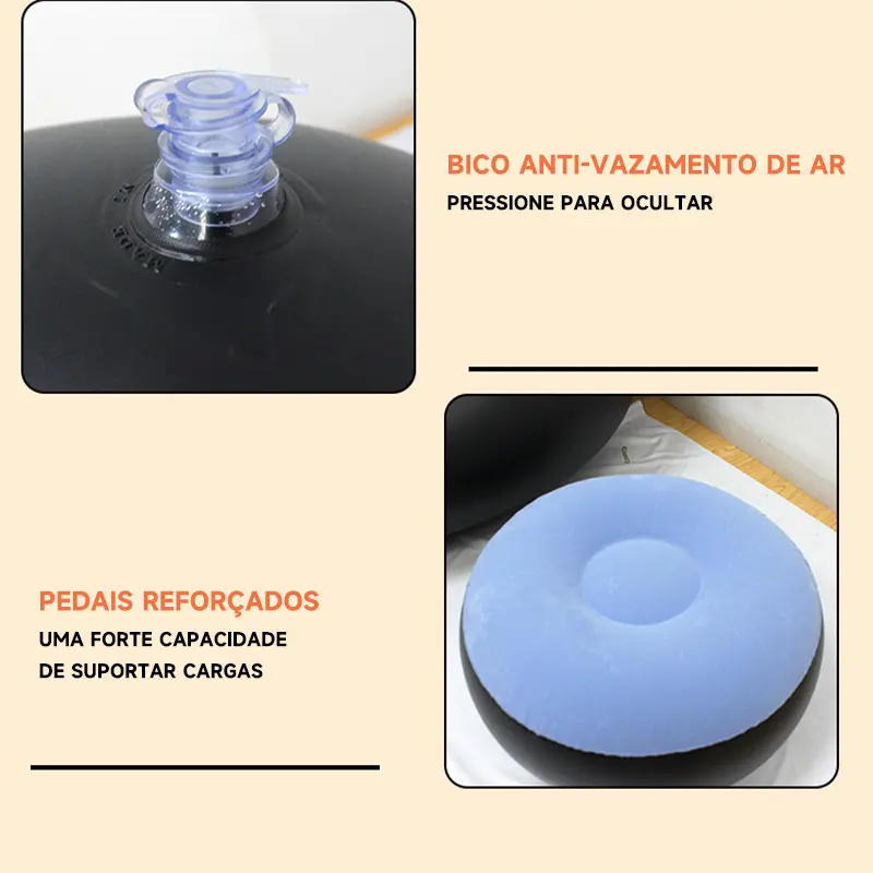 Válvula anti-vazamento de ar e pedal reforçado do sofá inflável